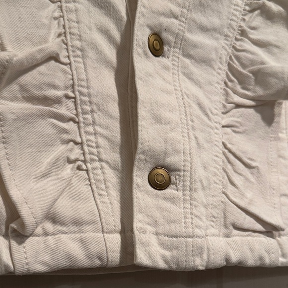 H&M White Ruffle Jean Jacket - Picture 12 of 13
